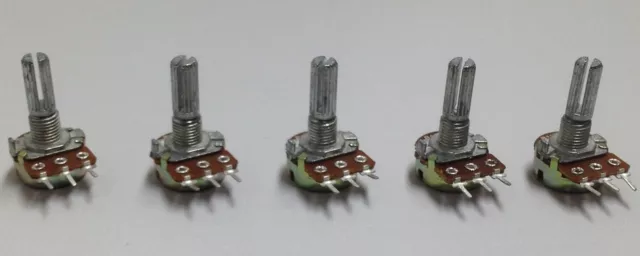 B200K 200K OHM Linear Taper Rotary Potentiometer 5 Pcs