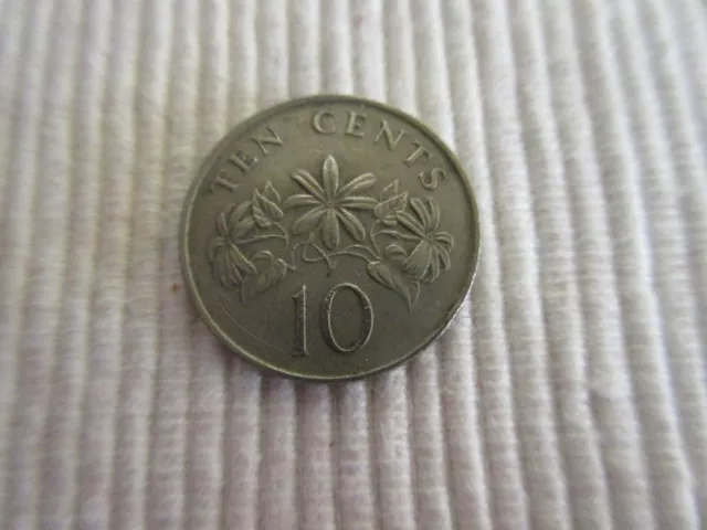 10 Cent Münze Singapore Singapur 1987