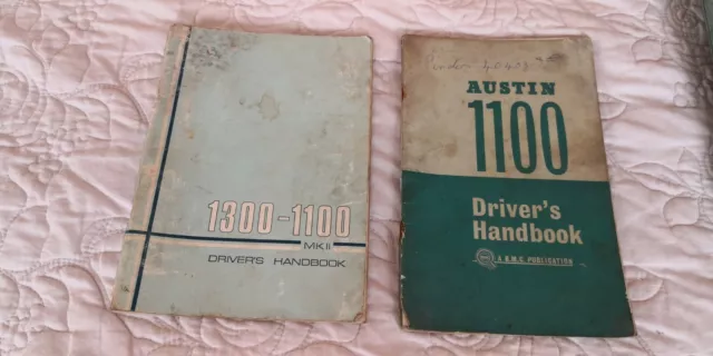 Classic vintage car Austin 1100-1300 Drivers Handbook