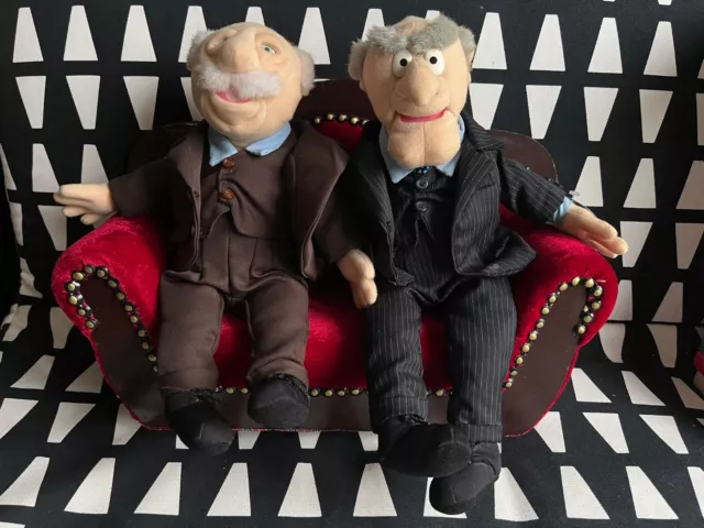 Original Waldorf & Statler Figuren Sofa Muppet Show Muppets - 34 cm - Sehr Gut