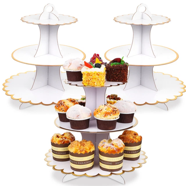 3 PIEZAS soporte para pasteles cartón soporte para cupcake soporte para postres de 3 animales para bebé de fiesta
