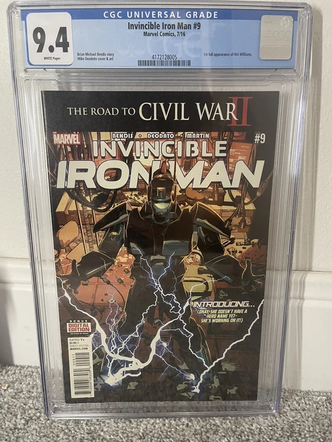 Invincible Iron Man #9 (CGC 9.4, 1st Print, Marvel, 2016) 1st Riri Williams
