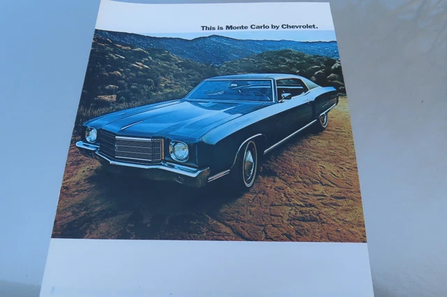 1970 CHEVROLET Monte Carlo ORIGINAL DEALER BROCHURE ( WITH OPTIONS & FEATURES ) 1970 CHEVROLET Monte Carlo ORIGINAL DEALER BROCHURE ( WITH OPTIONS & FEATURES )