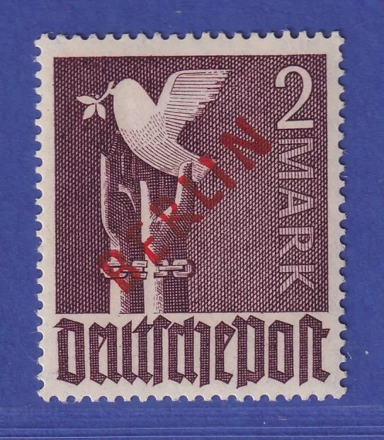 Berlin 1949 Rotaufdruck 2 Mark  Mi.-Nr. 34 postfrisch ** gpr. SCHLEGEL BPP
