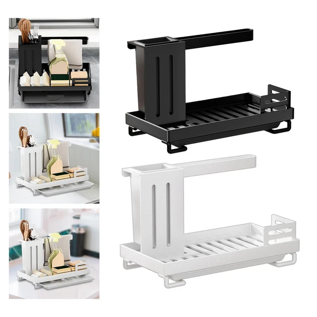 Organisateur De Cuisine 5-en-1 – égouttoir, Rangement éponges, Barre Torchon – Sans Perçage – Gain De Place - 2