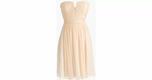 NWT $228 J Crew Nadia Dress silk chiffon Sz 2 champagne Party Bridesmaid