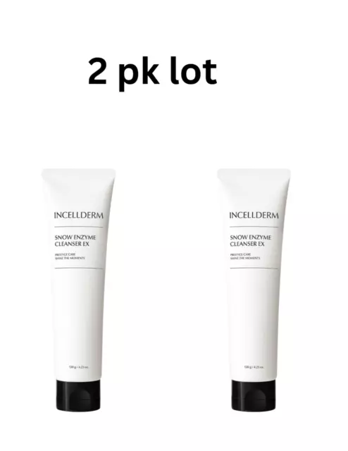 2-pk lot INCELLDERM Snow Enzyme Cleanser 120g Cleasing Foam EXP 11/2024 K-Beauty