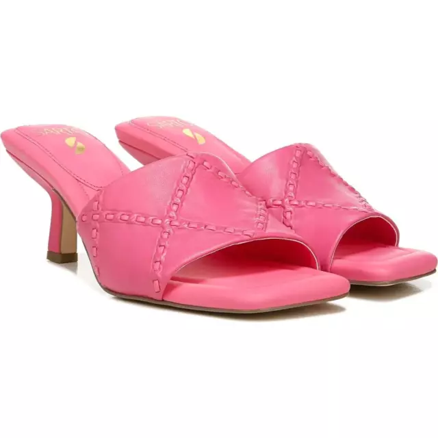 Betty Peony Pink Leather Franco Sarto Slide Sandals