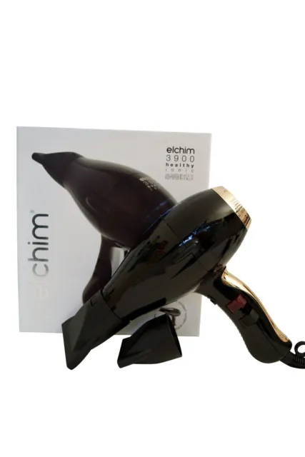 Elchim 3900 Titanium Ionic Ceramic Hair Dryer Black & Gold