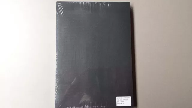 A4 Leathergrain Binding Covers/Backing 230gsm -BLACK (PK/100) buy 2 get $5 off 2