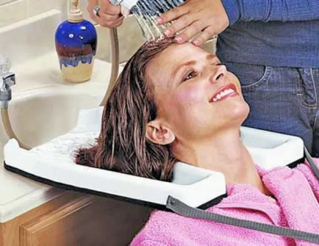 Hair Shampoo Tray Basin Washing Rinsing Hair Chair  Wheelchair portable Safety 2