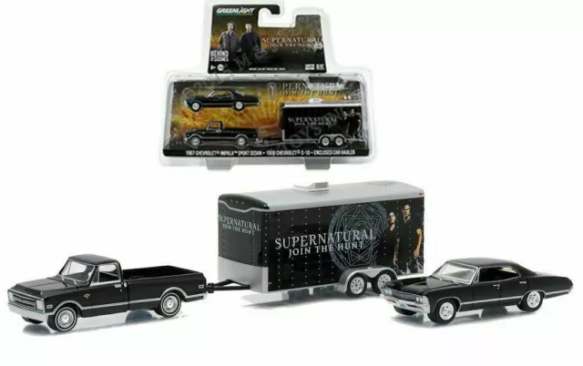 Greenlight 1:64 Chevrolet "Supernatural Join The Hunt" Track & Trailer Car 51006