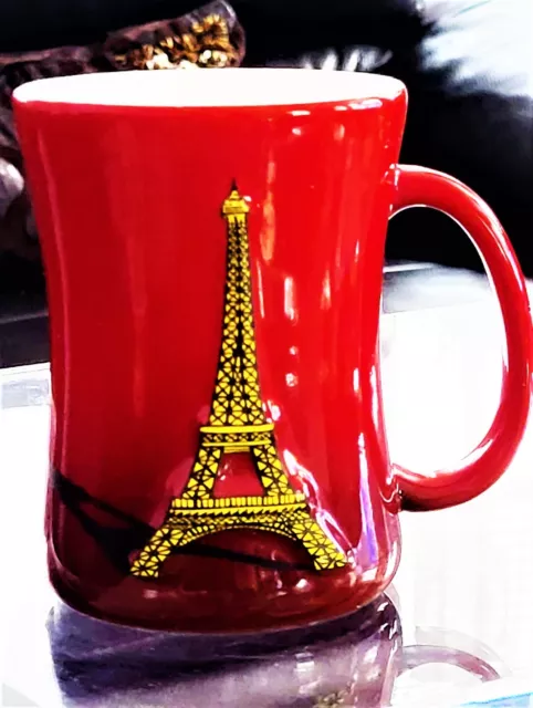 NEW Nice Paris Eiffel Tower WAS BUYED IN PARIS RED "PARIS LAS VEGAS" Coffee Mug