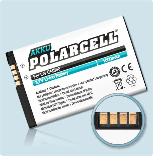 PolarCell Batterie pour LG Cookie Lite T300 Style T310 3G T320 Fresh
