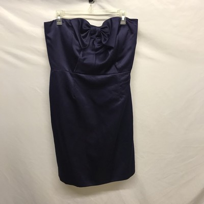 Antonio Melani Dress Sz 14 Formal Polyester Strapless Prom  Mini Bow At Neckline