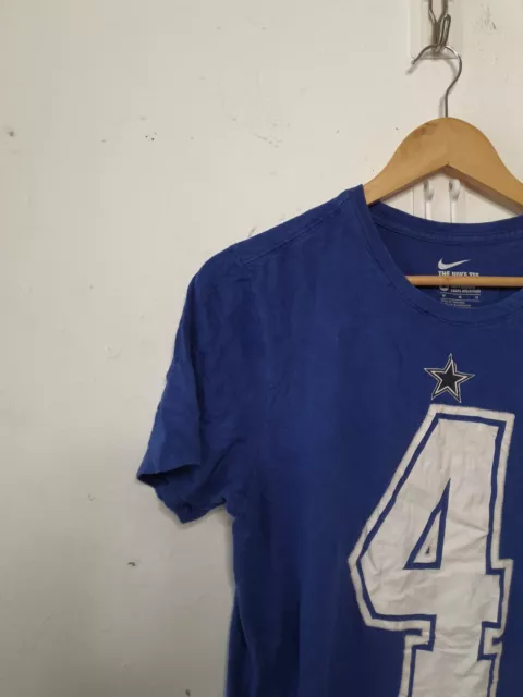 Nike Dallas Cowboys Shirt Adult Medium Blue American Football Prescott #4 2