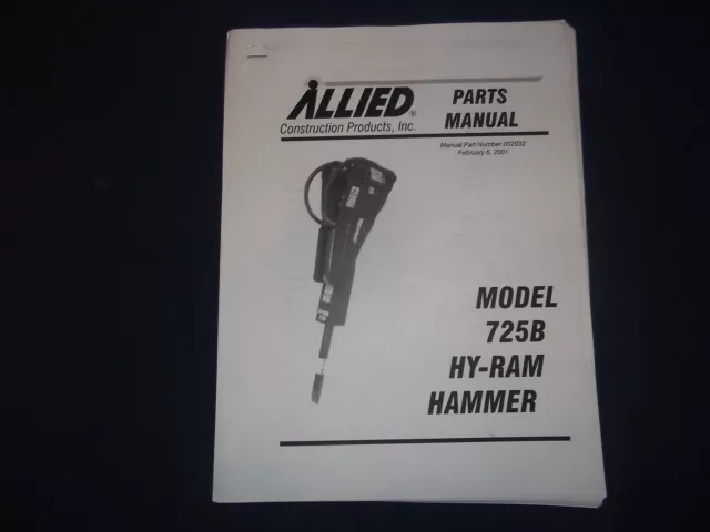 Allied 725B Hy-Ram Martello Parti Libro Manuale