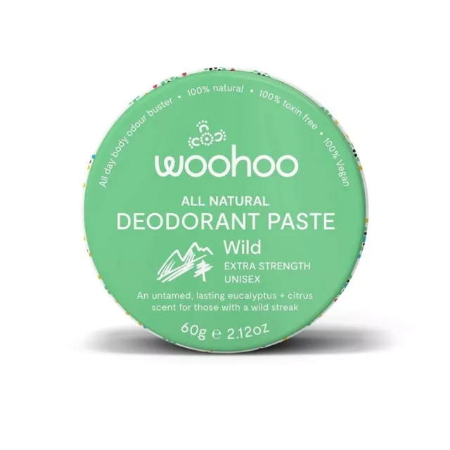 Woohoo Deodorant Paste Wild 60g Extra Strength Unisex