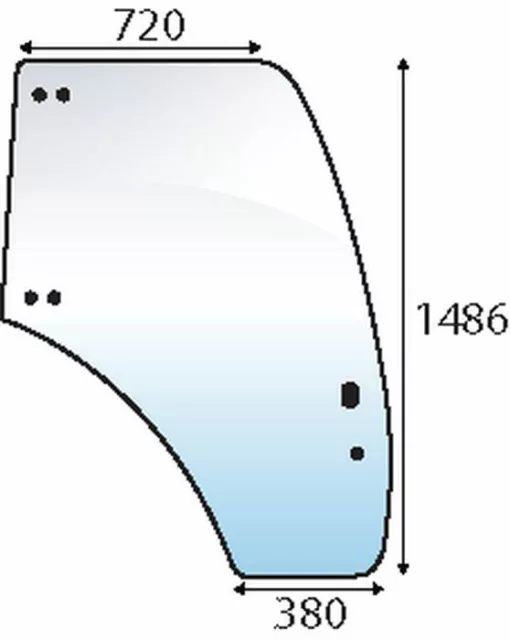 Türscheibe rechts für Same Iron 200, Rubin 120, Rubin 135, Rubin 150 160 180 200