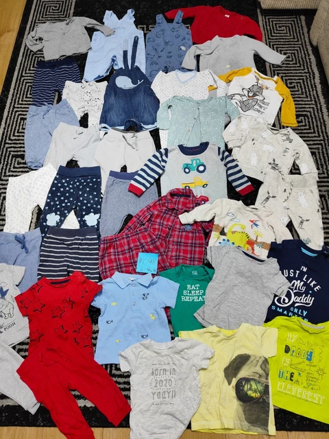 #C98💙Huge Bundle Of Baby Boy Clothes 6-9months NEXT GEORGE PRIMARK TU DISNEY