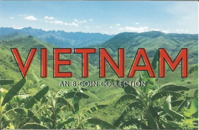 Vietnam 8 Piece Coin Collection In Presentation Wood Box~Story Card~Certificate 3