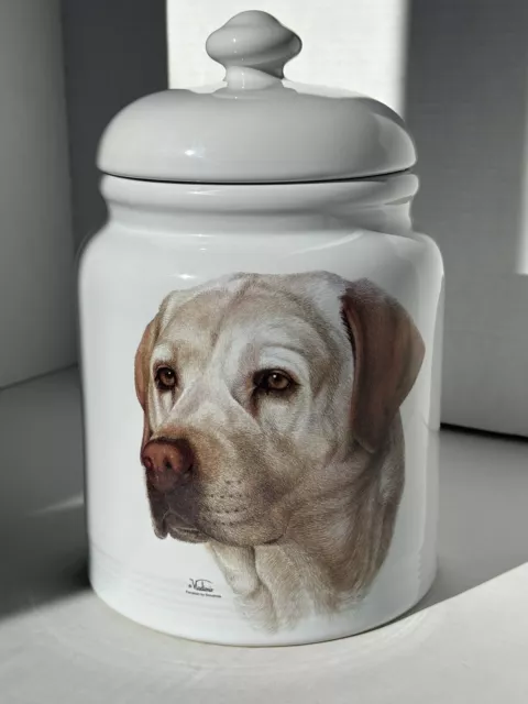 Yellow Lab Dog Treat Cookie Jar Porcelain Rosalinde By Vladimir N Tzenov