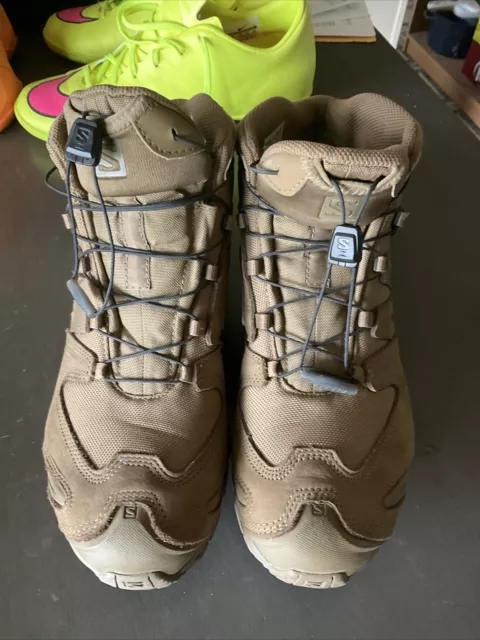 Salomon XA Forces Mid GTX Hiking Boots Men’s Sz 9 W 10 Coyote Brown 409782