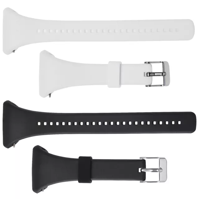 Silicone Watch Strap Band for Polar FT4 FT7 Fitness Tracker Black/White