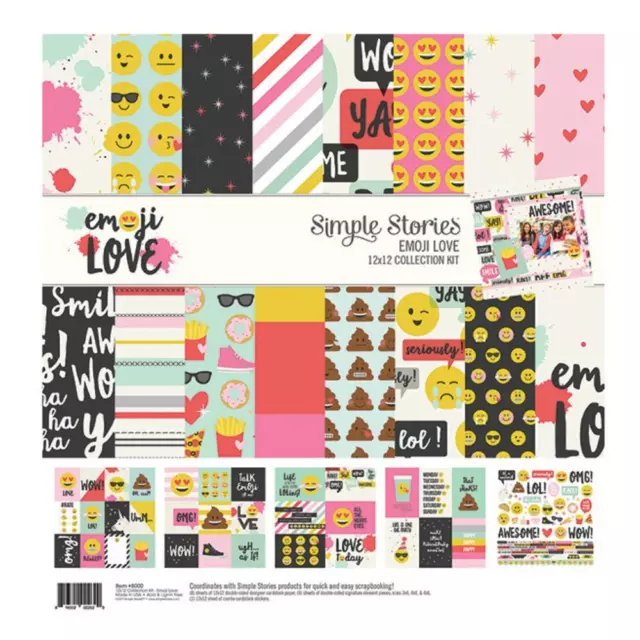 Simple Stories 'Emoji Love' Collection, 12x12 inch.