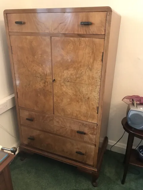 An Antique Victorian Walnut Sideboard Cabinet Cupboard  Three Drawers