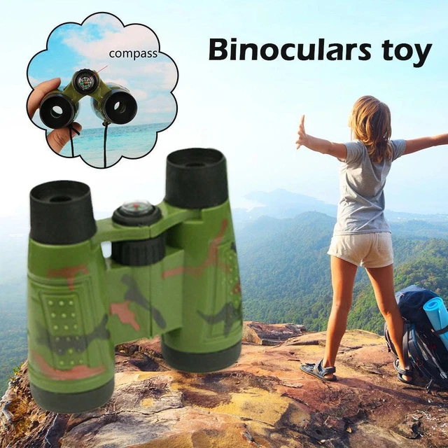 Binoculares para niños simulación telescopios CS juguetes para niños juegos de observación de aves C6F4