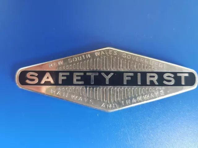 Badge:  Railways & Tramways NSW Government Safety First