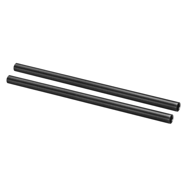 12" 15mm Rod Camera Rods M12 Thread Aluminum Alloy for Rail Support System, 2pcs