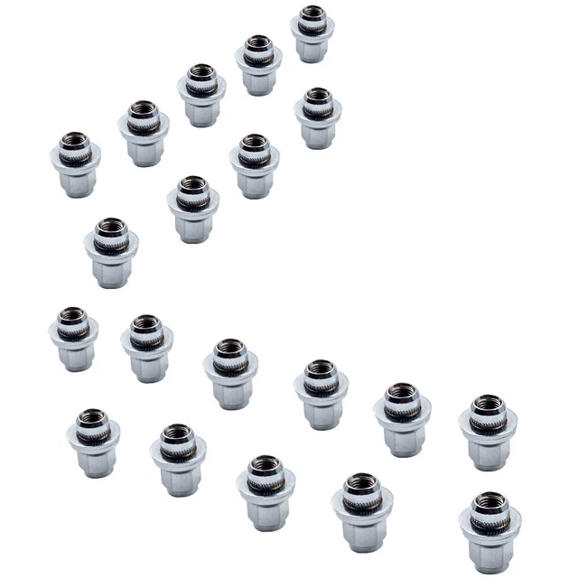 20 X ALLOY Wheel Nuts For Jaguar Xf Xfr Xe (m12x1.5) Chrome Lug Bolt