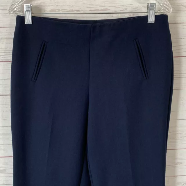 Style & Co Pull On Straight Leg Career Pants Size 4S Blue Tummy Control 30x30 2