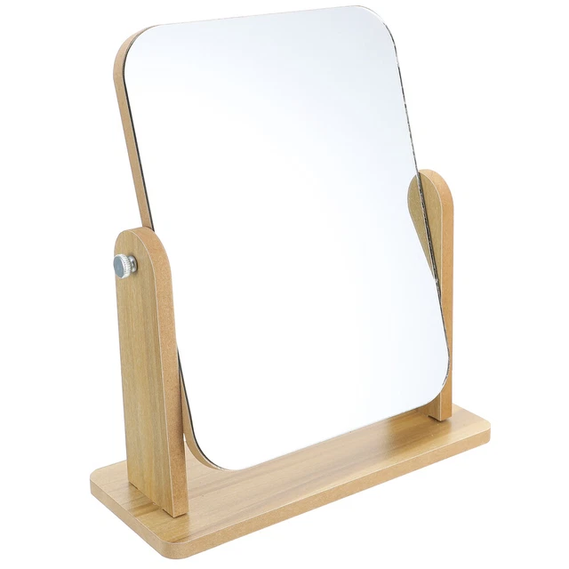Miroir De Maquillage Bambou Rotatif 360° - Miroir Bureau, Salle De Bain Ou Coiffeuse
