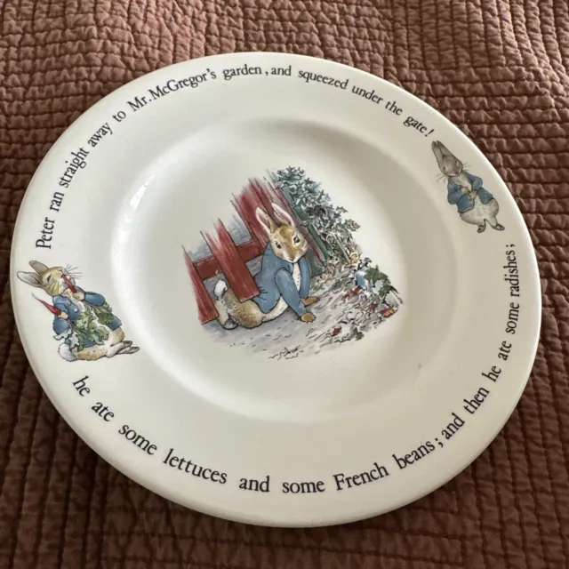 Peter Rabbit Wedgwood Plate of Etruria & Barlaston Beatrix Potter Designs SEE