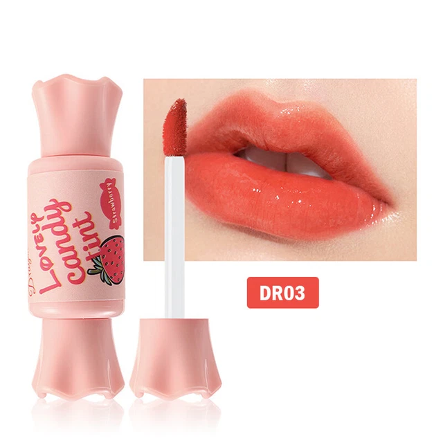Lápiz labial en forma de caramelo esmalte labial impermeable duradero lápiz labial largo