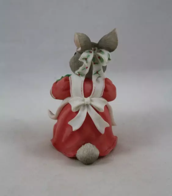 Enesco My Blushing Bunnies Have A Berry Happy Holly Day Rabbit Figurine 3