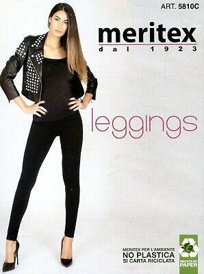Leggings pantaloni pantacollant donna cotone elasticizzato sportivi Meritex 5810