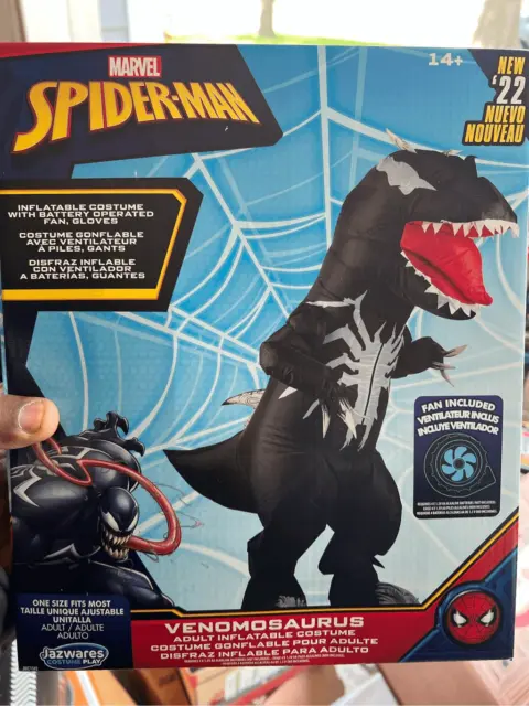 Venomosaurus Adult Inflatable Dinosaur Halloween Costume Spiderman Jazwares New