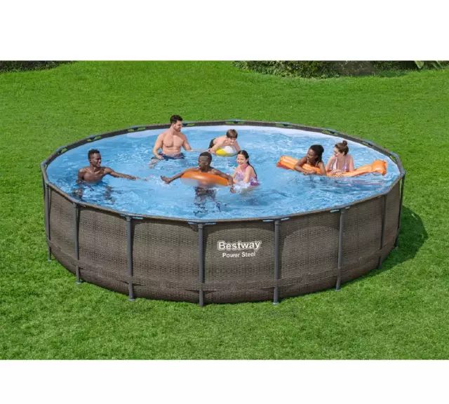 Bestway Power Steel 18ft x 48in Above Ground Pool with 1,500 gal, w/ Filter pump