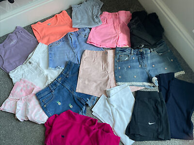 Abiti per ragazza Bundle 8-9 anni avanti M&S Nike Ralph L Pantaloncini di jeans Tops 15 oggetti