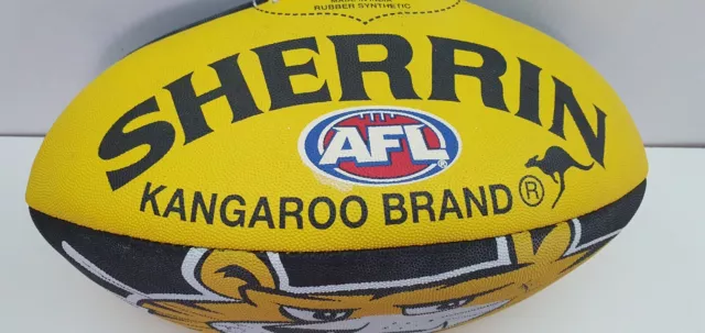 AFL Richmond football club Tigers collectable Sherrin football mascot 32cm 3