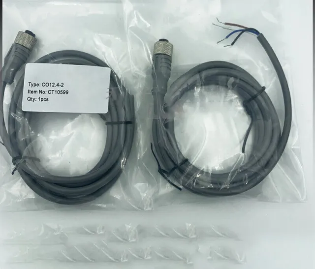 1pcs new CO12.4-2 proximity switch sensor connecting line 2m