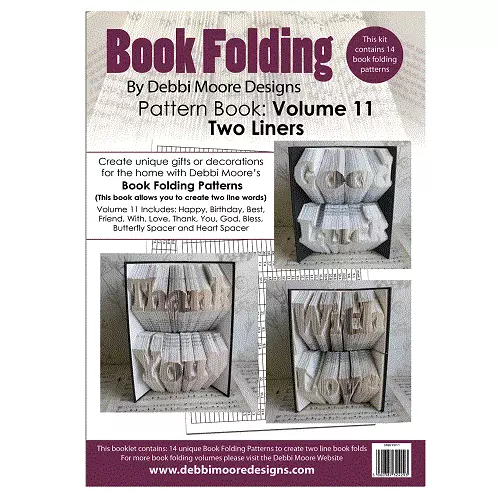 Debbi Moore Book Folding Pattern Book Volume 11 (Two Liners) God Bless With Love