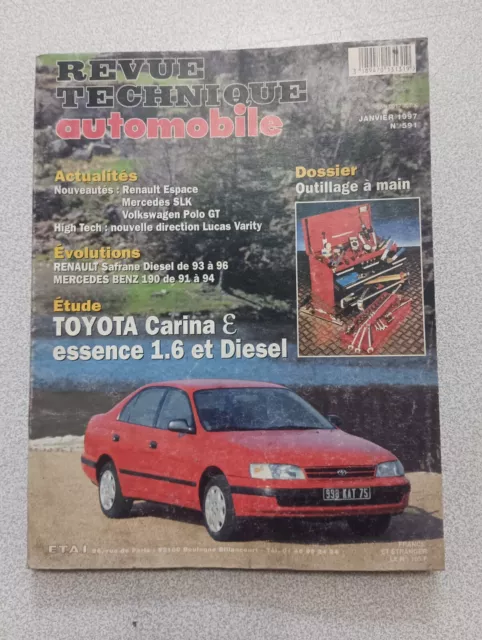 Rta Revue Technique Automobile Etai N°591 Toyota Carina Essence 1.6 Diesel 1997