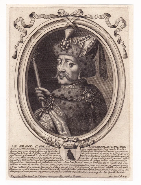PORTRAIT XVIIE KANGXI Tartarie Tartar Emperor Chine China Nicolas de ...