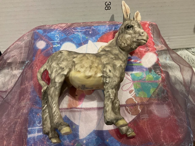 kaiser porcelain donkey vintage figurine  mule GERMANY ornament farm animal
