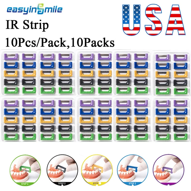 10Pack Dental Interproximal Reduction IPR Strip Kits Orthodontic Enamel Strips